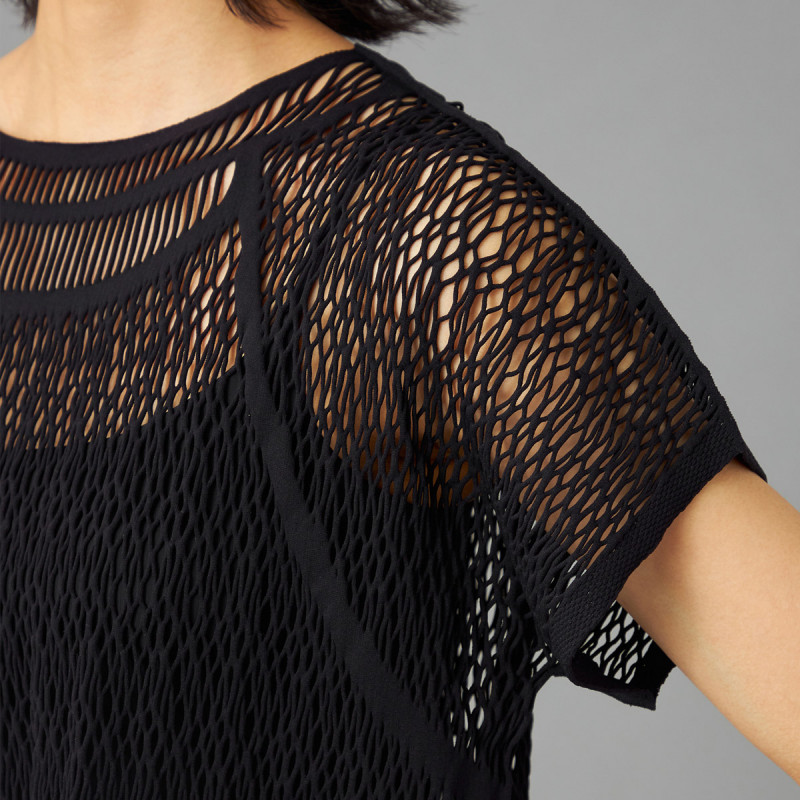 ノーソーイングニット】ランダムメッシュニットTシャツ 商品ページ