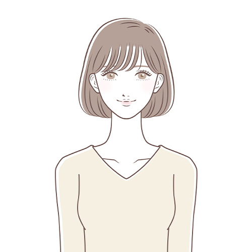 肩につかない程度の髪