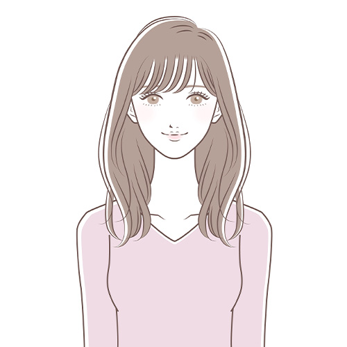 鎖骨くらいの髪の長さ