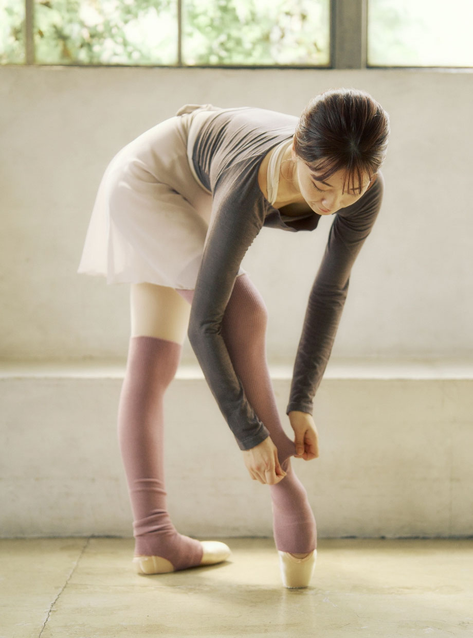 ラウンドネック・ショートトップ（サーモギア®糸使用）、レッグカバー（ロング）着用写真